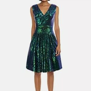 Kate Kasin  Mermaid Iridescent Mini Dress size 16